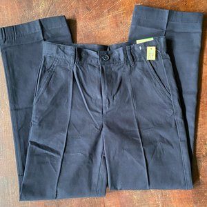 Navy Blue School Uniform Pants Size Boys 14 Updated Fit Flat Front NWT